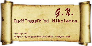 Gyöngyösi Nikoletta névjegykártya