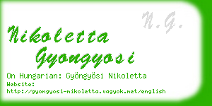 nikoletta gyongyosi business card